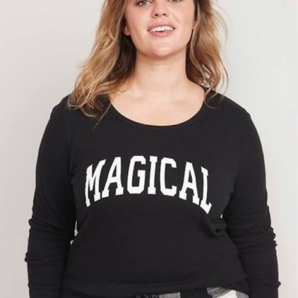 ISO IN SEARCH OF OLD NAVY MAGICAL THERMAL TOP SHIRT BLACK